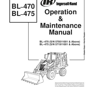 Bobcat BL470 BL475 Operation Maintenance Manual 6902017 enUS