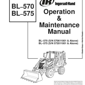 Bobcat BL570 BL575 Operation Maintenance Manual 6902021 enUS