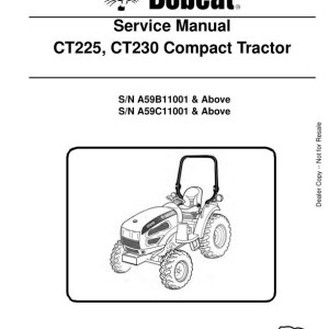 Bobcat CT225 CT230 Service Manual 6986526 enUS