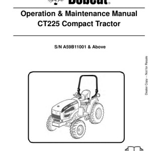 Bobcat CT225 Operation Maintenance Manual