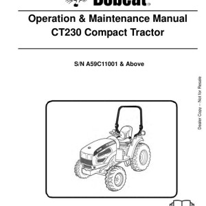 Bobcat CT230 Operation Maintenance Manual