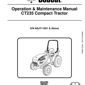 Bobcat CT235 Operation Maintenance Manual