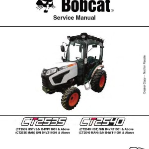 Bobcat CT2535 CT2540 Service Manual 7392929 enUS