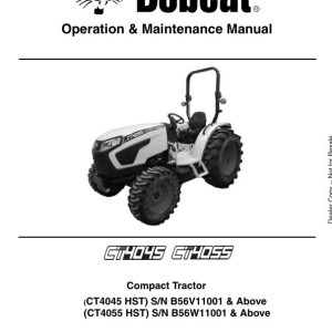 Bobcat CT4045 CT4055 Operation Maintenance Manual 7412980 enUS