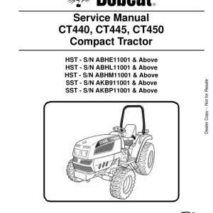 Bobcat CT440 CT445 CT450 Service Manual 6987079 enUS