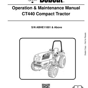 Bobcat CT440 Operation Maintenance Manual