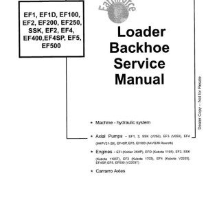 Bobcat EarthForce Service Manual 6902466 enUS