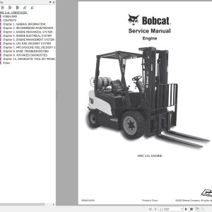 Bobcat HMC 2.4L Service Manual DSB4531E00 2023