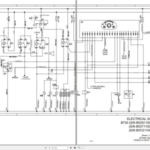 Bobcat B730 Electric Schematic 7402295