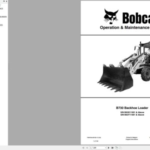 Bobcat B730 Operation and Maintenance Manual