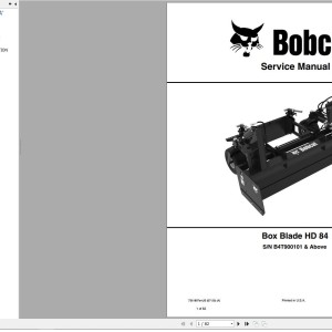 Bobcat HD84 Service Manual 7361897