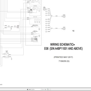 Bobcat E08 Electric and Hydraulic Schematic