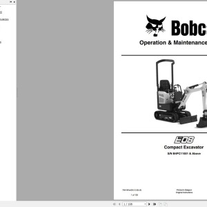 Bobcat E08 Operation and Maintenance Manual 7349187