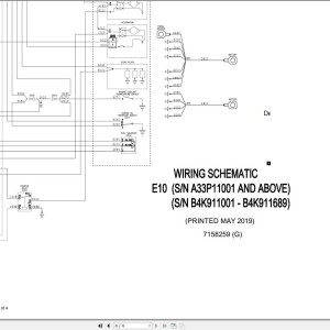 Bobcat E10 Electric and Hydraulic Schematic