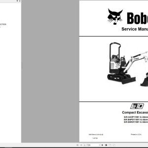 Bobcat E10 Service Manual 6986788