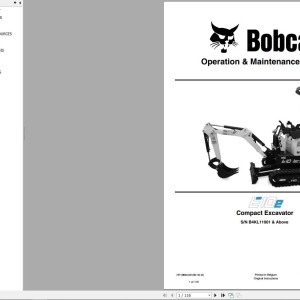 Bobcat E10e Operation and Maintenance Manual 7371588