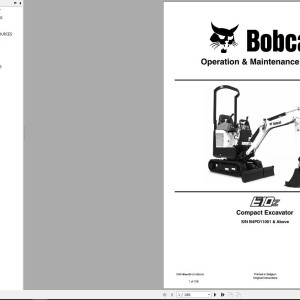 Bobcat E10z Operation and Maintenance Manual 7349189