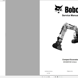 Bobcat E165 Service Manual 7407615