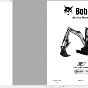 Bobcat E17 Service Manual 7255011