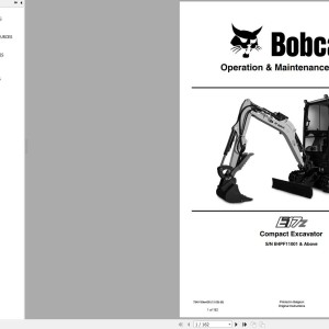 Bobcat E17z Operation and Maintenance Manual