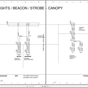 Bobcat E20 Electric and Hydraulic Circuit Diagram