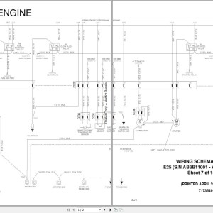 Bobcat E25 Electric and Hydraulic Schematic