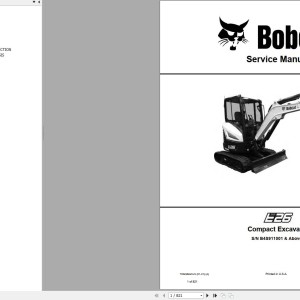 Bobcat E26 Service Manual 7354962