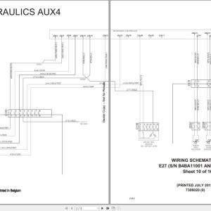 Bobcat E27 Electric and Hydraulic Schematic