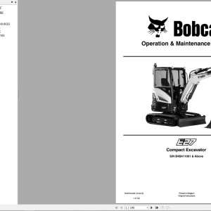 Bobcat E27 Operation and Maintenance Manual