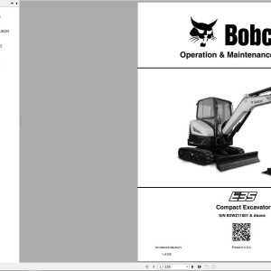 Bobcat E35 Operation and Maintenance Manual 7311305