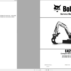 Bobcat E42 Service Manual
