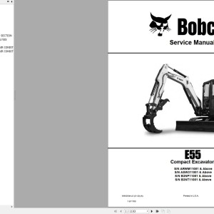 Bobcat E55 Service Manual 6990093