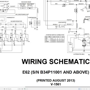 Bobcat E62 Hydraulic and Electric Schematic