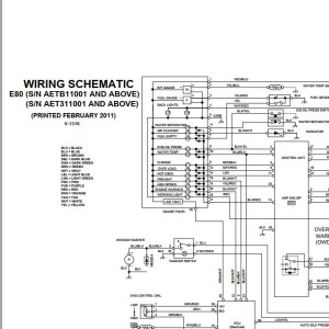 Bobcat E80 Electric and Hydraulic Schematic