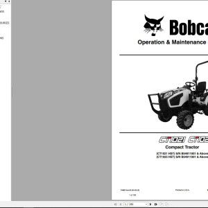 Bobcat CT1021 CT1025 Operation and Maintenance Manual