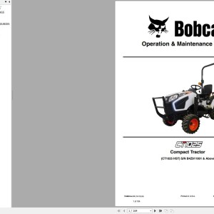 Bobcat CT1025 Operation and Maintenance Manual