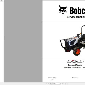 Bobcat CT1025 Service Manual