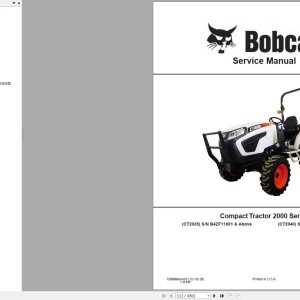 Bobcat CT2035 CT2040 Service Manual 7398896