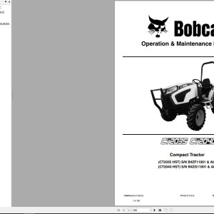 Bobcat CT2035HST CT2040HST Operation and Maintenance Manual 7398895