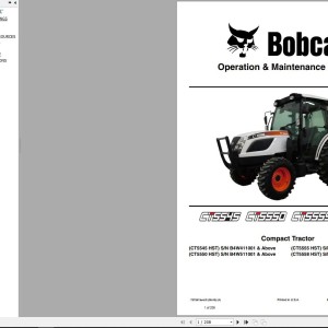 Bobcat CT5545 CT5550 CT5555 CT5558 Operation and Maintenance Manual 7372813