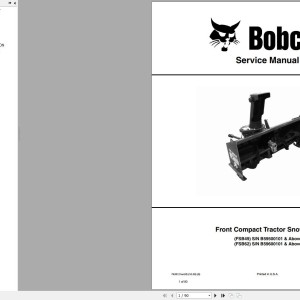 Bobcat FSB49 FSB62 Service Manual 7420121