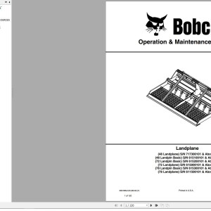 Bobcat 48 72 78 Operation and Maintenance Manual 6901095