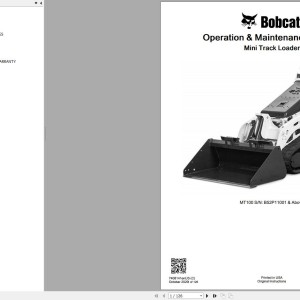 Bobcat MT100 Operation and Maintenance Manual 7408141