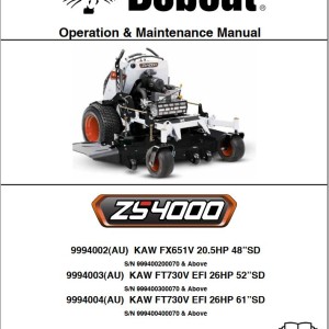 Bobcat ZS4000 Operation and Maintenance Manual