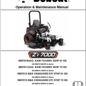 Bobcat ZT7000 Operation and Maintenance Manual 4178816