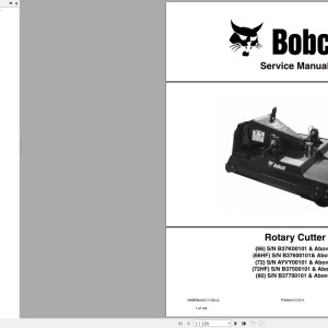 Bobcat 66 66HF 72 72HF 80 Service Manual 6990870