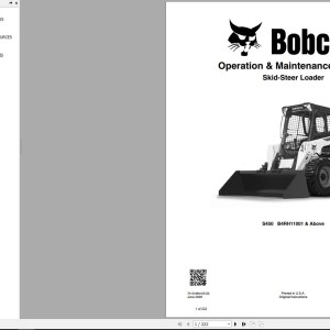 Bobcat S450 Operation and Maintenance Manual 7412449