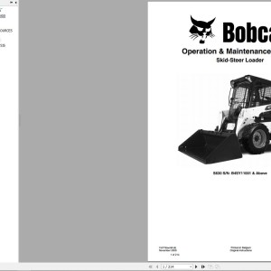 Bobcat S630 Operation and Maintenance Manual 7427752