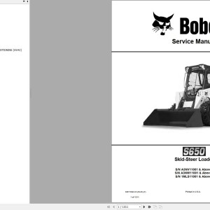 Bobcat S650 Service Manual