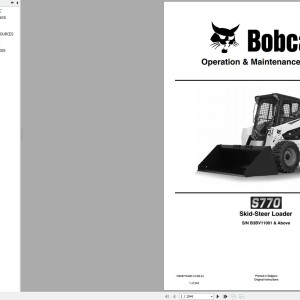 Bobcat S770 Operation and Maintenance Manual